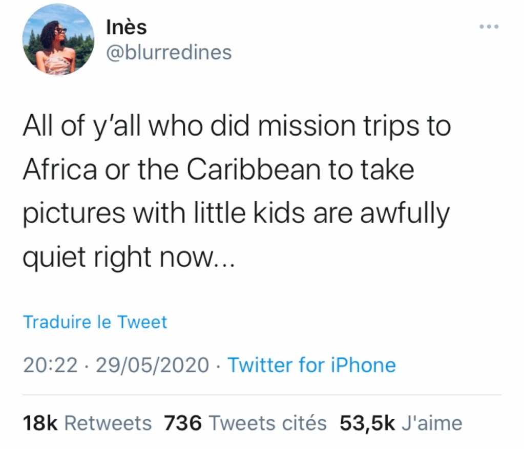 Fig 1: The performative tokenism Sartre warns us of, summed up in a Tweet during the BLM media takeover.
